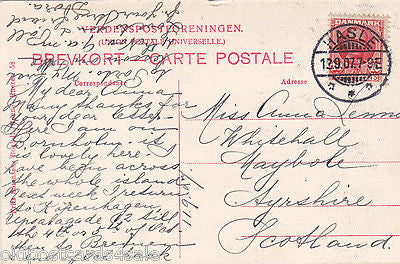 BORNHOLM, HASLE, BADESTRAND - 1907 POSTCARD (ref 3770/12)