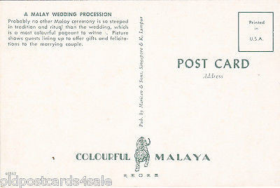 MALAY WEDDING PROCESSION - OLD POSTCARD (ref 6776/13)