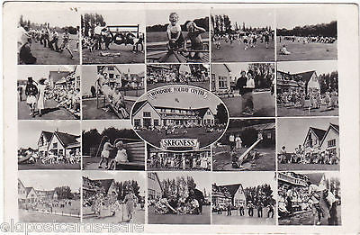 WOODSIDE HOLIDAY CENTRE, SKEGNESS, MULTIVIEW REAL PHOTO c1950s (ref 2668)