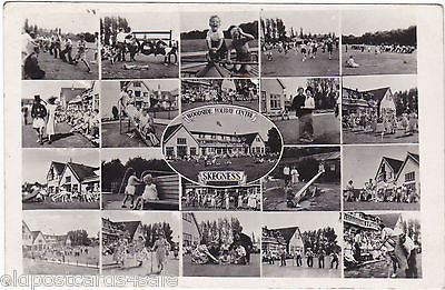 WOODSIDE HOLIDAY CENTRE, SKEGNESS, MULTIVIEW REAL PHOTO c1950s (ref 2668)