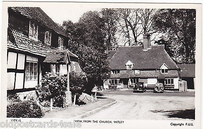 VIEW FROM THE CHURCH, WITLEY - FRITH REAL PHOTO POSTCARD (ref 5108/12)