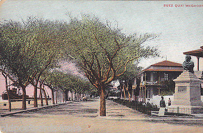 SUEZ - QUAI WAGHORN - OLD POSTCARD (ref 3160)