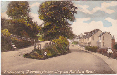 STICKLEPATH, BARNSTAPLE SHEWING OLD BIDEFORD ROAD - POSTCARD (ref DEB6552/13P)