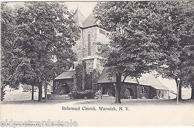 WARWICK, NY - REFORMED CHURCH - OLD POSTCARD