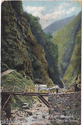 MADEIRA - S. VICENTE RIBEIRA DO INFERNO PRE 1918 POSTCARD (ref 2023)