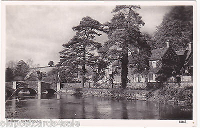 BIBURY, RIVER COLNE - REAL PHOTO POSTCARD (ref 2278)