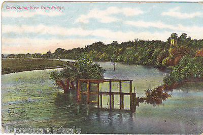 CAVERSHAM - VIEW FROM BRIDGE - EARLY  POSTCARD (ref 2088/14/Y)