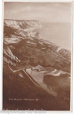 THE WARREN, FOLKESTONE - 1924 POSTCARD (ref 3479)