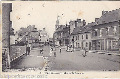 TRELON (NORD) RUE DE LA CONCORDE - CARTE POSTALE