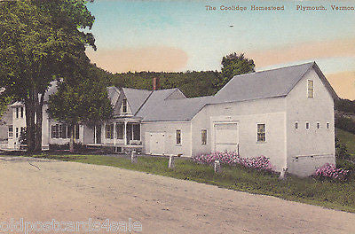 COOLIDGE HOMESTEAD, PLYMOUTH, VERMONT - OLD POSTCARD (ref 4930/12)