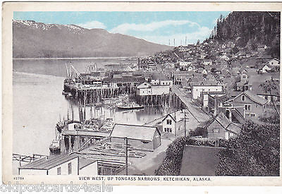 VIEW WEST UP TONGASS NARROWS, KETCHIKAN ALASKA postcard