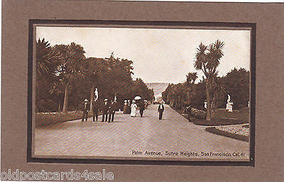 PALM AVENUE, SUTRO HEIGHTS, SAN FRANCISCO - EMBOSSED POSTCARD (ref 5629/13)