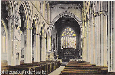 ST MARY MAGDALENE, TAUNTON - CHURCH INTERIOR - OLD POSTCARD (ref 1871/15)