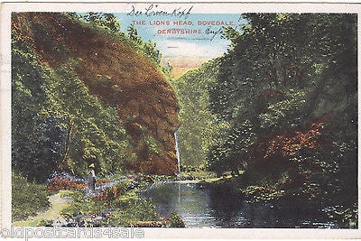 THE LION'S HEAD, DOVEDALE, DERBYSHIRE - 1909 POSTCARD (ref 4409/12)