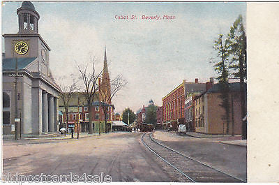 BEVERLY, MASS.- CABOT STREET, OLD POSTCARD (ref 1828)