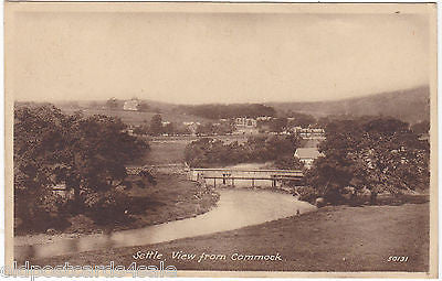 SETTLE, VIEW FROM COMMOCK - OLD FRITH POSTCARD (2592)