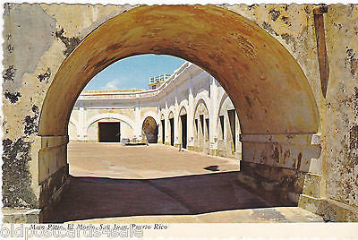 MAIN PATIO, EL MORRO, SAN JUAN, PUERTO RICO -1973 POSTCARD (ref 1702)