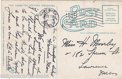 NEW HIGH SCHOOL, HAVERHILL, MASS. - 1912 POSTCARD (ref 2078)