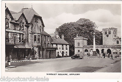 MARKET SQUARE, APPLEBY - REAL PHOTO POSTCARD (ref 5523/13)