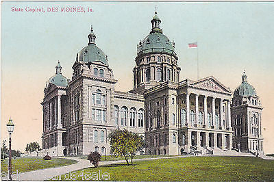 STATE CAPITOL, DES MOINES - OLD POSTCARD (ref 5997/13)