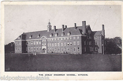 THE GIRLS' GRAMMAR SCHOOL, HITCHIN - PRE 1918 POSTCARD (ref 7182/14)
