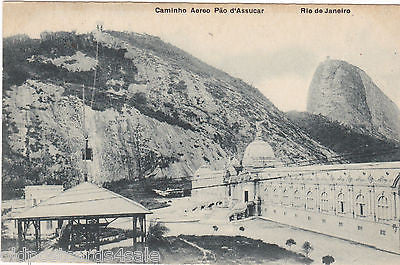 CAMINHO AEREO PAO d'ASSUCAR - RIO de JANEIRO - OLD POSTCARD