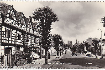 STRATFORD ROAD (TUDOR HOUSE HOTEL) WARWICK - Real Photo Postcard