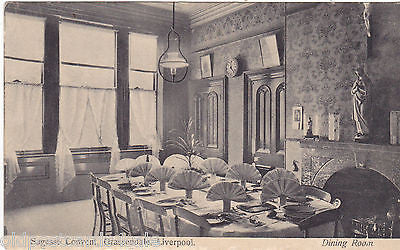 SAGESSE CONVENT, GRASSENDALE, LIVERPOOL - DINING ROOM -OLD POSTCARD (ref 4272/15