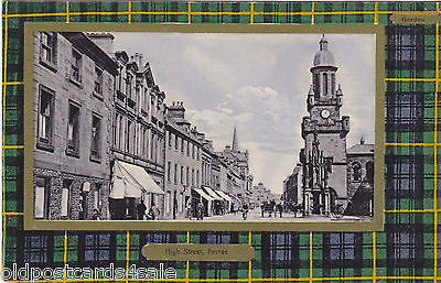 Old postcard of Forres in Moray, Scotland