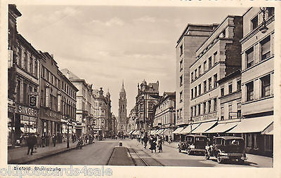 Krefeld, Rheinstraße - street scene photo postcard (ref 2531)