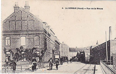 LA GORGUE (NORD) - RUE DE LA MEUSE - OLD POSTCARD