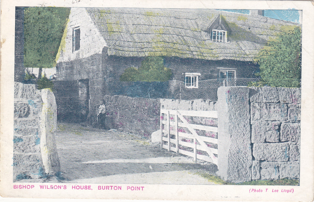 1908 postcard of Bishop Wilson's House in Burton Point, Burton, Wirral