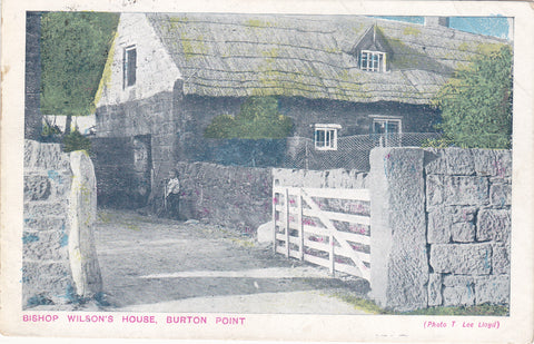 1908 postcard of Bishop Wilson's House in Burton Point, Burton, Wirral