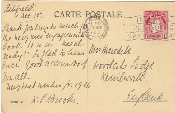 CHATEAU DE CHILLON, CHAMBRE DE LA DUCHESSE - 1925 SWISS POSTCARD (ref 3512)