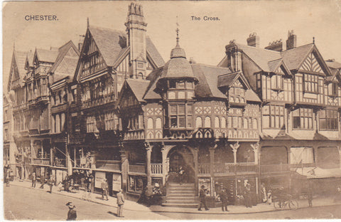 Old postcard of The Cross, Chester, Cheshire