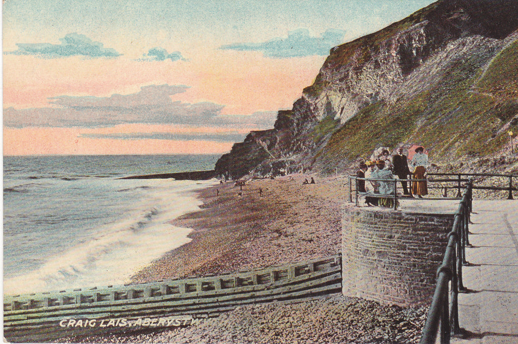 Old postcard of Craig Lais, Aberystwyth