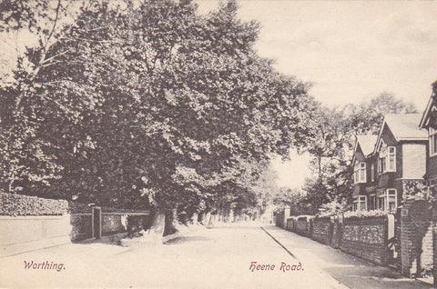 1907 postcard of Heene Road, Worthing in Sussex