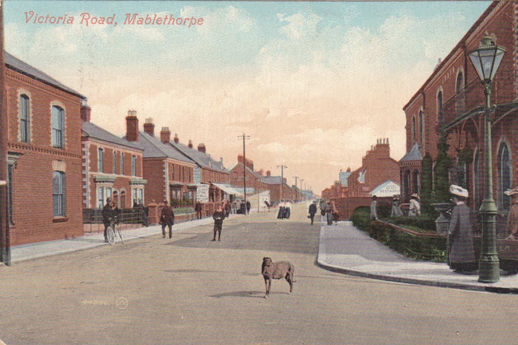 Old postcard of Victoria Road, Mablethorpe