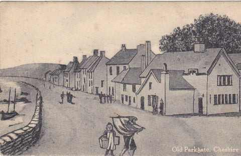 Old Parkgate, Cheshire - sketch postcard