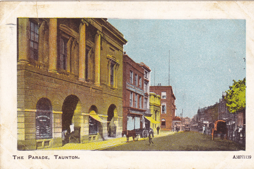 THE PARADE, TAUNTON - 1919 POSTCARD (ref 4016/15)