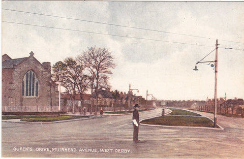 QUEEN'S DRIVE, MUIRHEAD AVENUE, WEST DERBY, LIVERPOOL POSTCARD