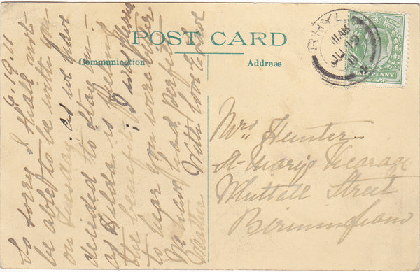 RHYL, NEW PARADE - 1911 POSTCARD (ref 3604/21/RW)