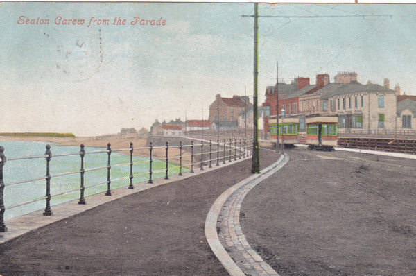 SEATON CAREW FROM THE PARADE - OLD DURHAM POSTCARD