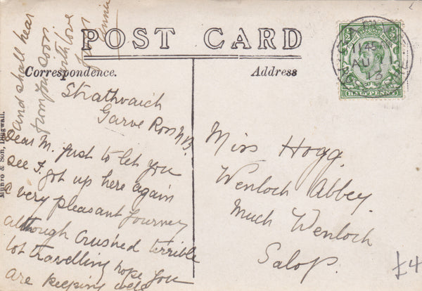 STRATHGARVE BRIDGE, GARVE - 1913 REAL PHOTO POSTCARD - ROSS & CROMARTY (ref 2046/17)