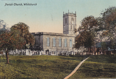 PARISH CHURCH, WHITCHURCH - OLD POSTCARD (ref 4018)