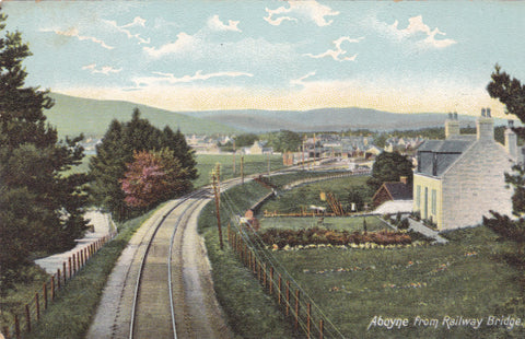 Aboyne, from Railway Bridge - old Aberdeenshire postcard