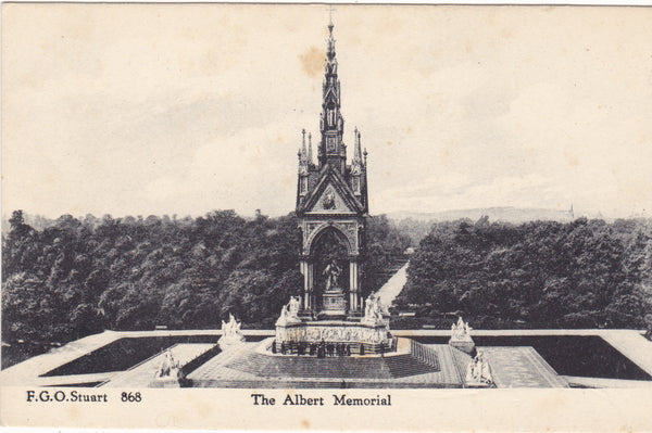THE ALBERT  MEMORIAL - OLD LONDON POSTCARD (ref 2192/17)