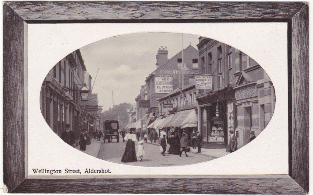 Old postcard of Wellington Street, Aldershot, Hampshire