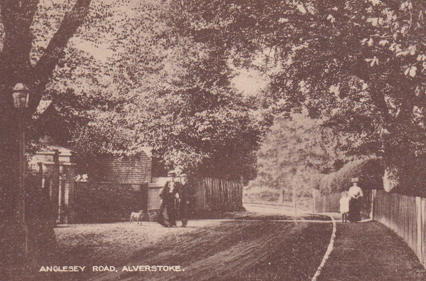 Old postcard showing Anglesey Road, Alverstoke, nr Gosport