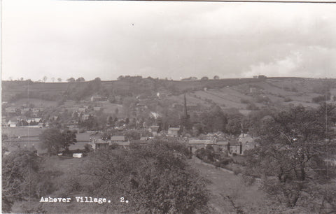 Real photo postcard of Ashover Village, Derbyshire